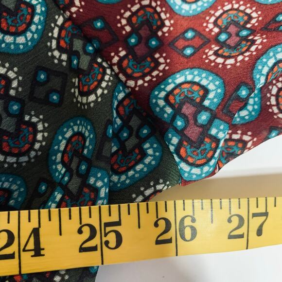 CATO Dress Maxi Faux Wrap Patchwork 3/4 Sleeve Lined Boho V-Neck Belted NWOT - Picture 12 of 13